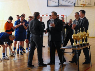 Samorządowy Turniej Halowej Piłki Nożnej Rozdanie nagród 