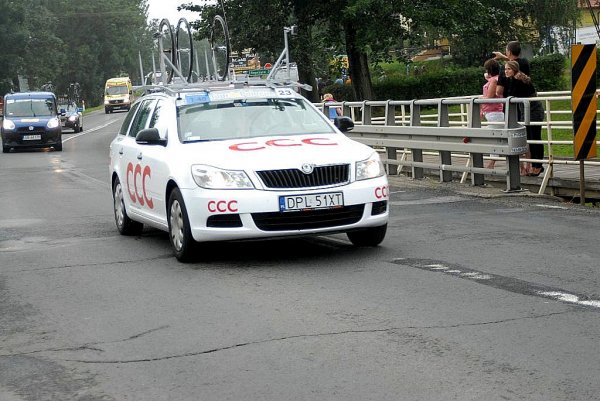 Przejazd wyścigu Tour de Pologne
