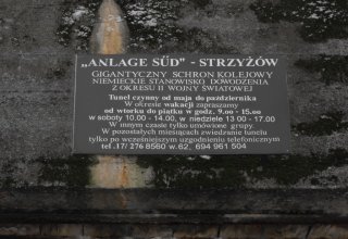 Tablica - ANLAGE SUD - Gigantyczny schron kolejowy Strzyżów