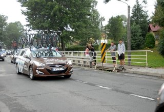 Przejazd wyścigu Tour de Pologne