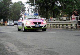 Przejazd wyścigu Tour de Pologne