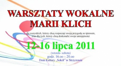 Warsztaty Wokalne Marii Klich Warsztaty Wokalne Marii Klich